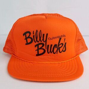Vintage Billy Bucks Tavern Hat Men's Dubuque IA Mesh Trucker Cap Snapback